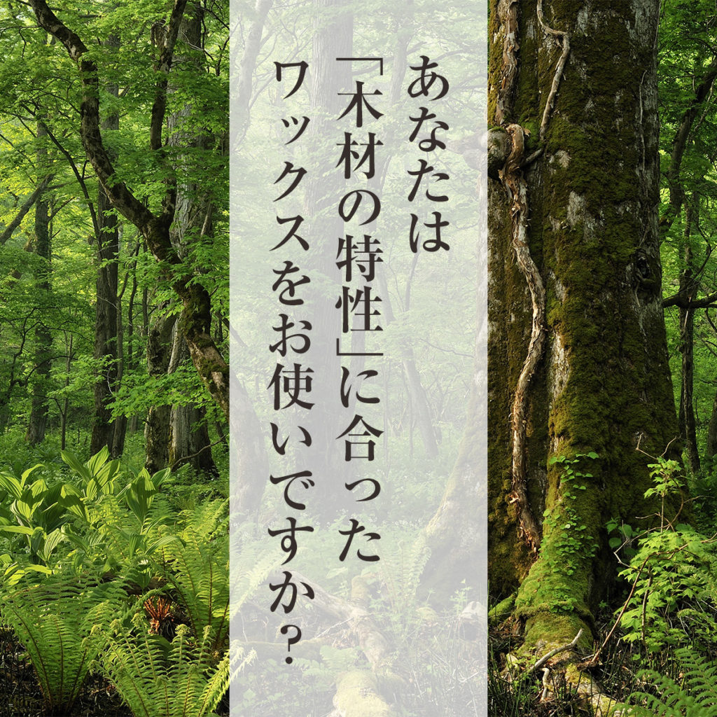 あなたは「木材の特性」に合ったワックスをお使いですか?
