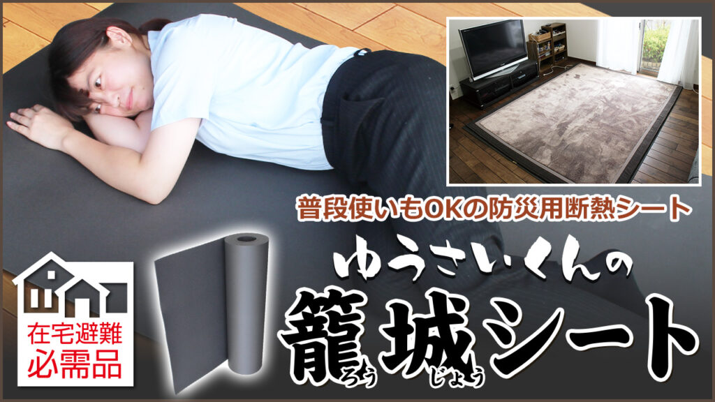 普段使いできて非常時も役立つ「フェーズフリー」防災グッズ 防災用断熱シート 籠城シート 避難所の底冷え対策に最適です。